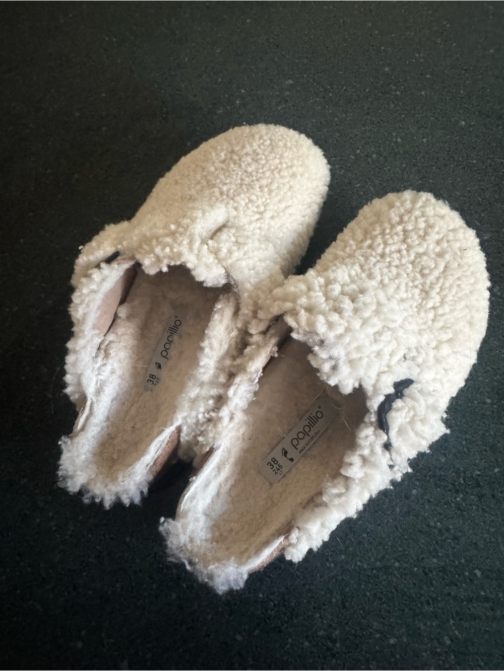 Papillio Cream Shearling Slip-On Comfort Shoes